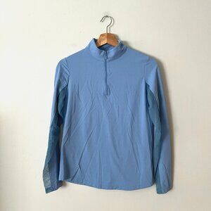 Ibkul Long Sleeve 1/2 Zip UPF Sun Protection Top Blue Women's Size Small